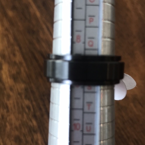 Unisex Black Rotating Stainless Steel Fidget Ring Size 9 - Picture 8 of 8